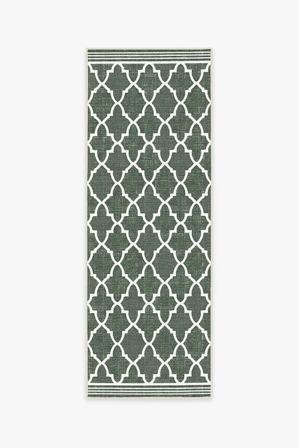 Varia Trellis Forest Green Outdoor Rug