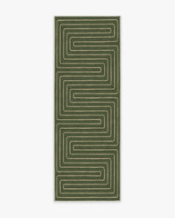 Labyrinth Fern Green Rug by Jonathan Adler