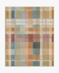 Margot Plaid Ochre Multicolor Flatwoven Rug