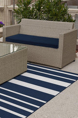 Sailmaker Stripe Blue Outdoor Rug