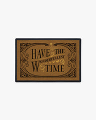 Have the Wonderfullest Time Black & Coir Doormat by Wicked