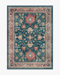 Calabria Navy & Cayenne Rug