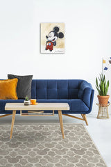 Mickey Trellis Ash Grey Flatwoven Rug