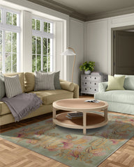 Bird of Paradise Silver Fern Flatwoven Rug by Sanderson
