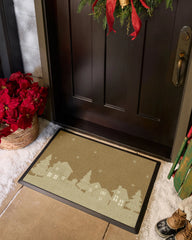 Winter Village Coir Doormat