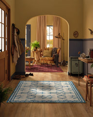Louisa Cream & Blue Rug