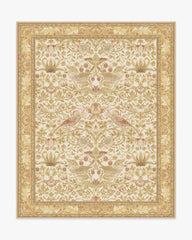 Strawberry Thief Light Ochre Rug by Morris & Co.