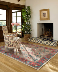 Lilou Currant & Teal Green Flatwoven Rug
