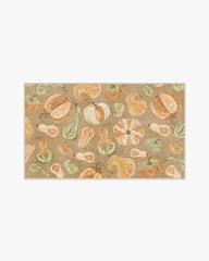 Harvest Veggies Orange & Green Flatwoven Rug