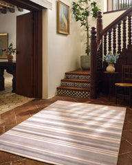 Elio Stripe Grey & Ivory Flatwoven Rug