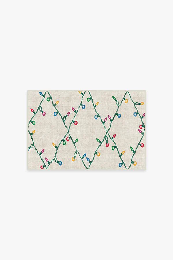 Holiday Lights Creme Flatwoven Rug
