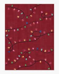 Let It Glow Red Flatwoven Rug