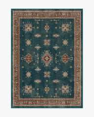 Verena Teal Blue Flatwoven Rug