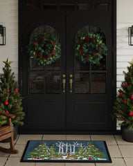 Woodland Holiday Blue Large Doormat