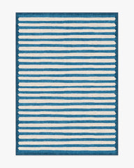 Elin Stripe Indigo Rug by goop
