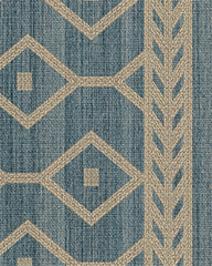 Newport Slate Blue Re-Jute Rug by Gray Malin