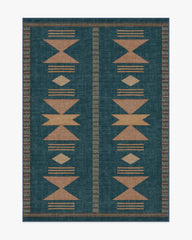 Lark Blue & Rose Rug