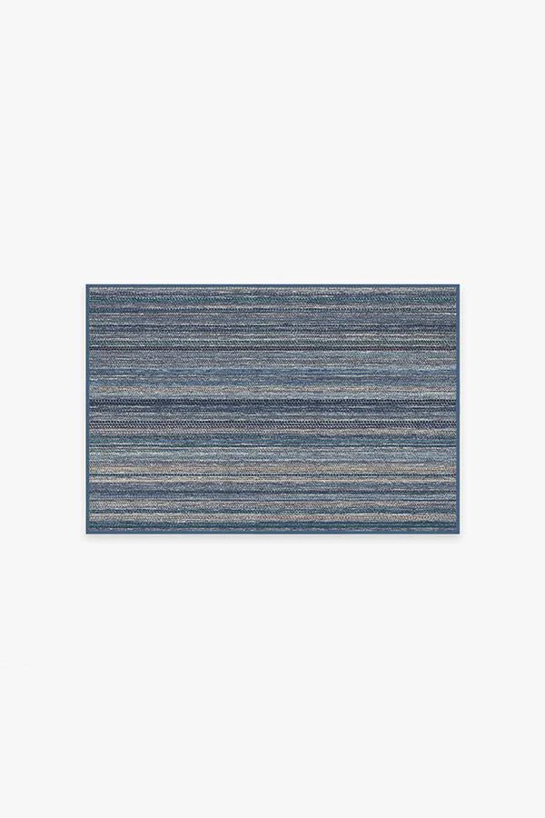 Multi Stripe Blue Rug
