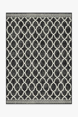 Cleo Trellis Black Outdoor Rug