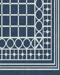 Palm Beach Navy Flatwoven Rug by Gray Malin
