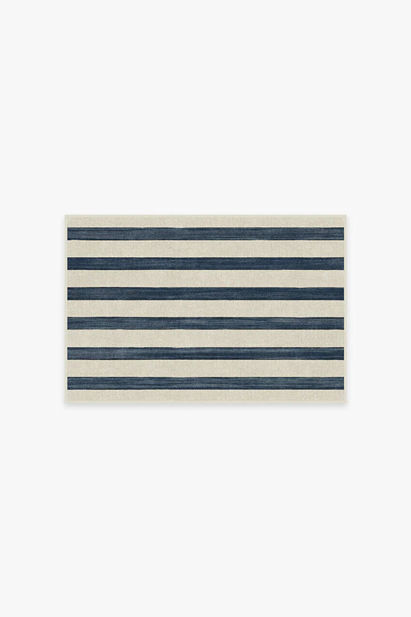 Sumi Sailor Stripe Navy Flatwoven Rug