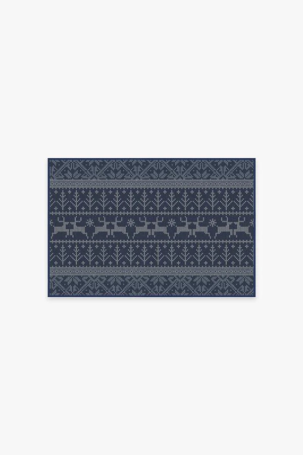 Fair Isle Blue Flatwoven Rug