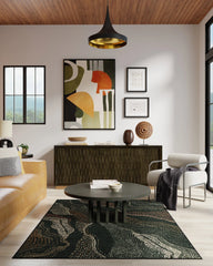 Adorned Black Multicolor Flatwoven Rug by Malene Barnett