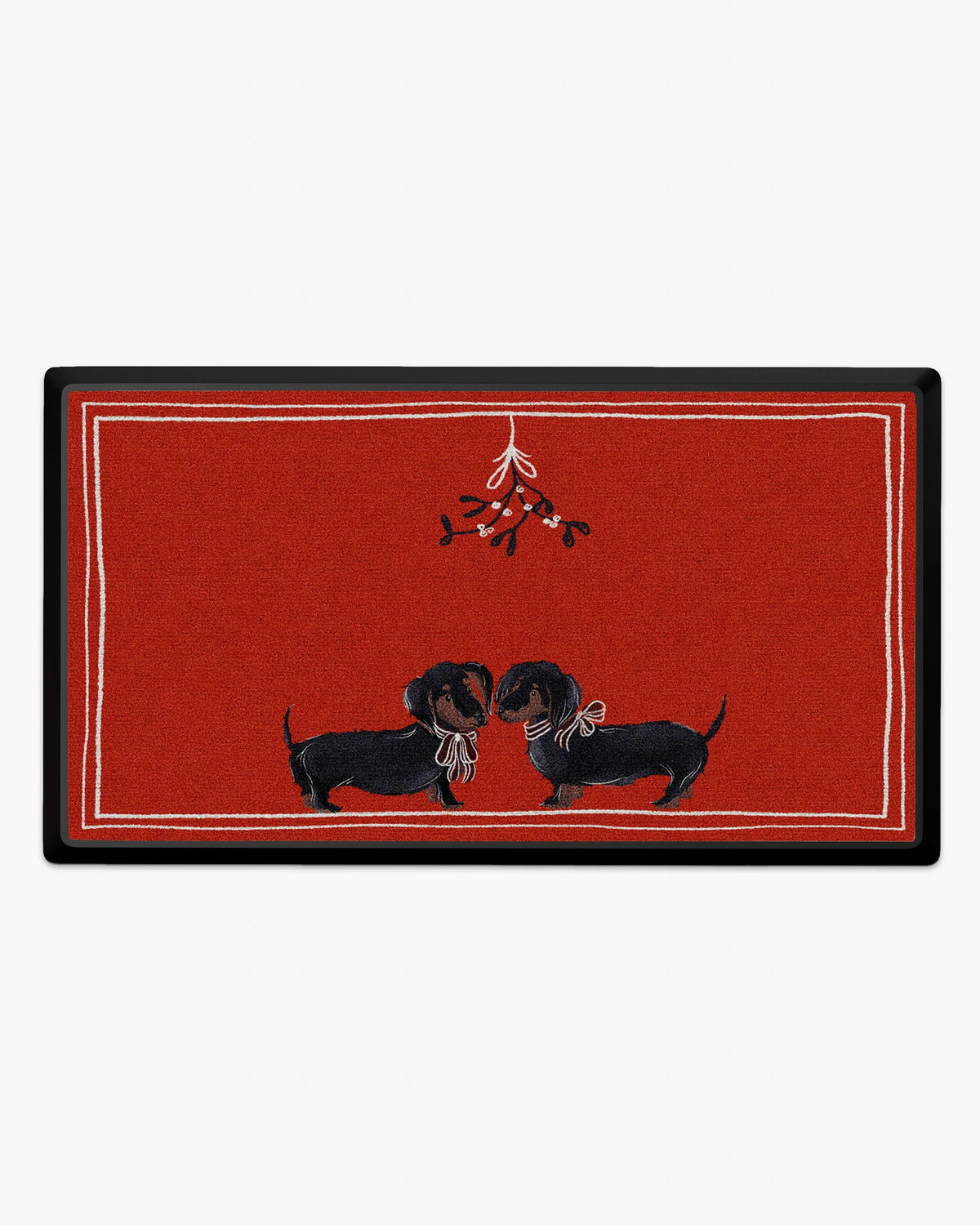 Pawlished Holiday Doxie Large Doormat