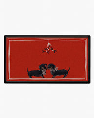 Pawlished Holiday Doxie Large Doormat
