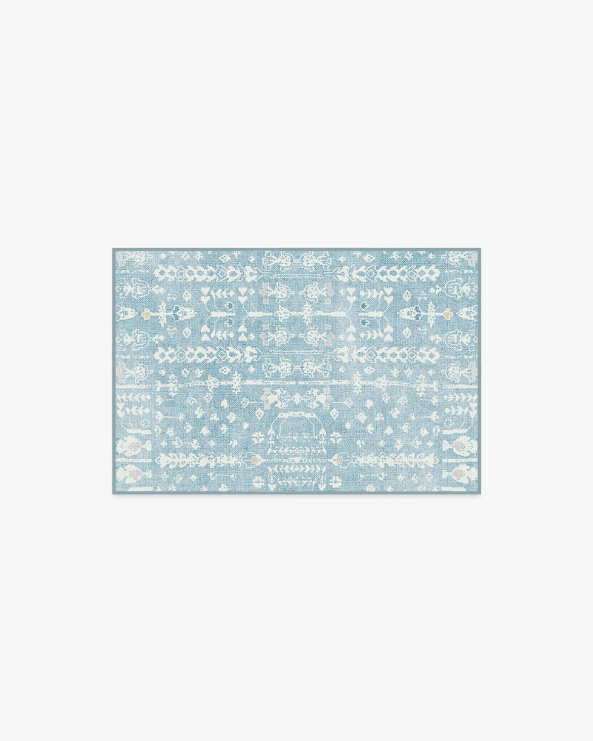 Palmetto Coastal Blue Flatwoven Rug by Gray Malin