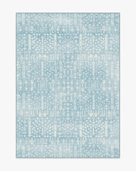 Palmetto Coastal Blue Flatwoven Rug by Gray Malin