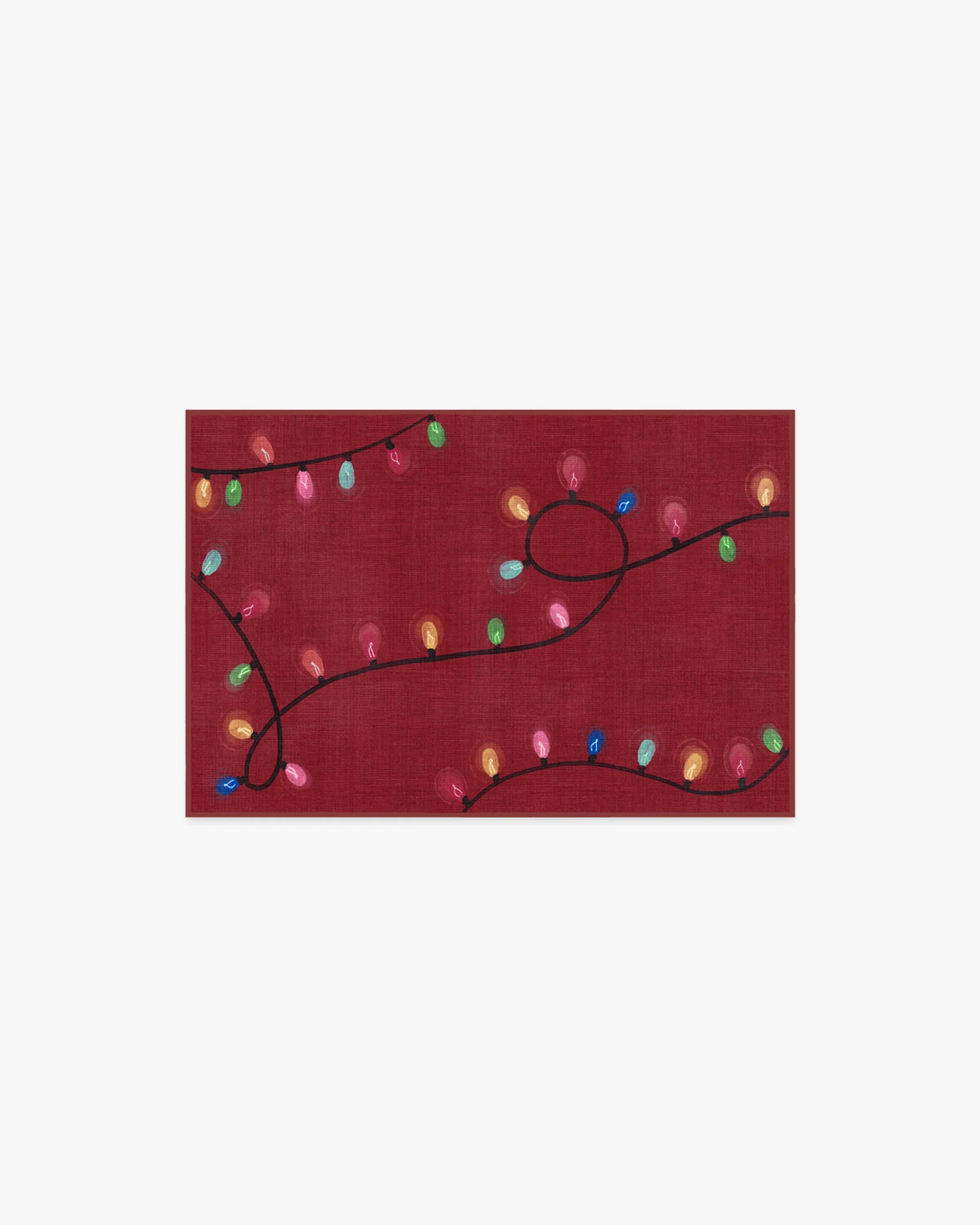 Let It Glow Red Flatwoven Rug