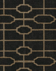 Diana Trellis Black & Gold Flatwoven Rug by The Hiltons