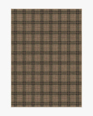 Alfie Plaid Natural & Green Flatwoven Rug