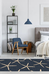 Starfish Navy Flatwoven Rug