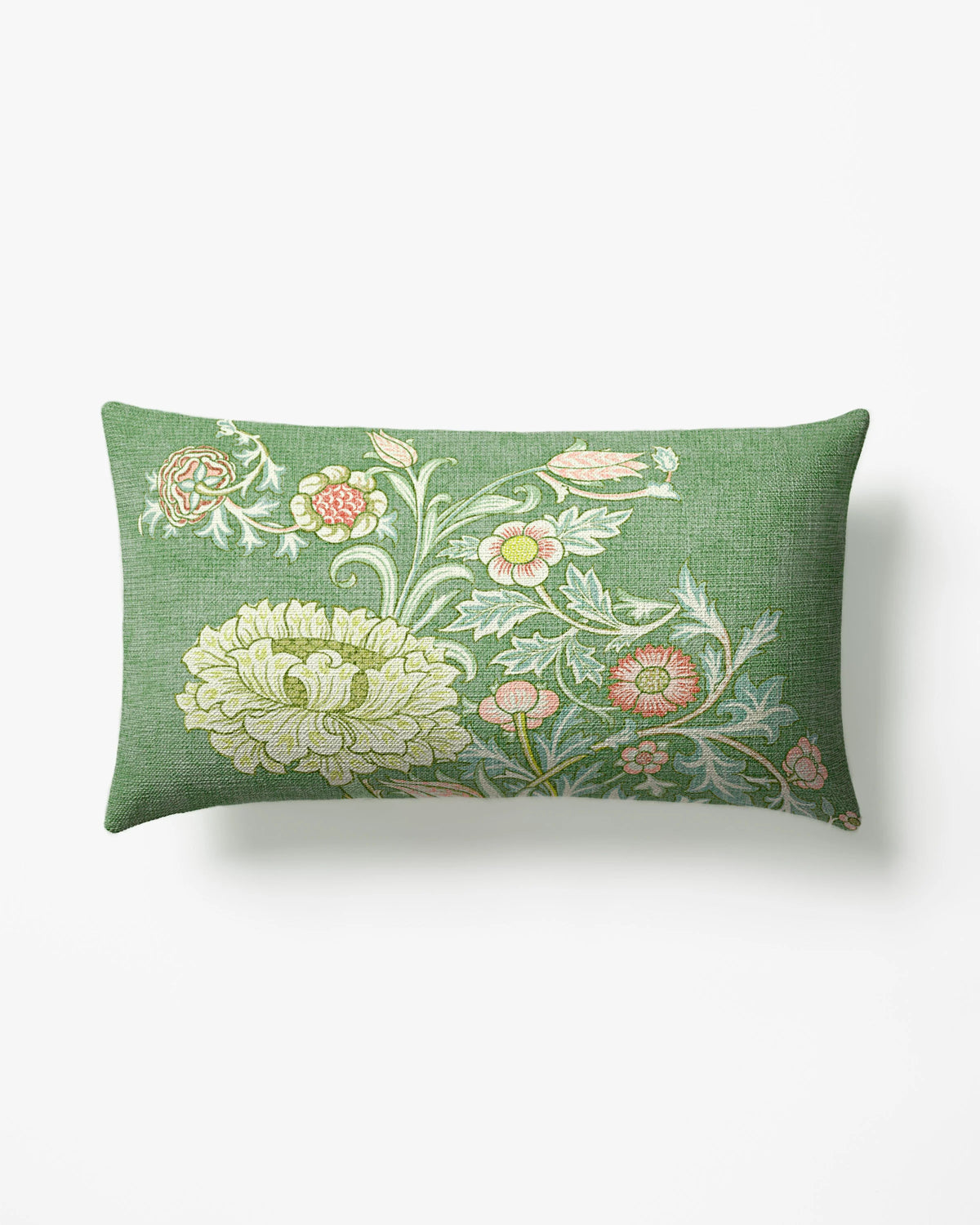 Trent Golden Sage Woven Lumbar Throw Pillow by Morris & Co.