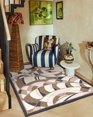 Portobello Road Soft Pink & Black Rug by RIXO