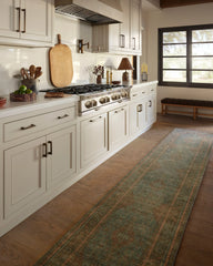 Rowan Teal Blue & Copper Flatwoven Rug