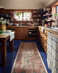 Lilou Currant & Teal Green Flatwoven Rug