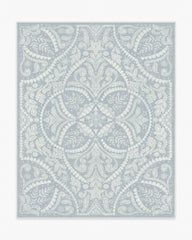 Winter Medallion Dusty Blue Rug