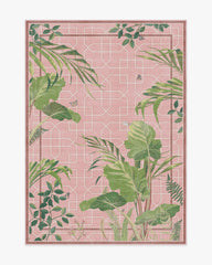 Palm House Rose Flatwoven Rug by Sanderson
