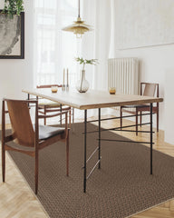 Border Braid Sand Re-Jute Rug