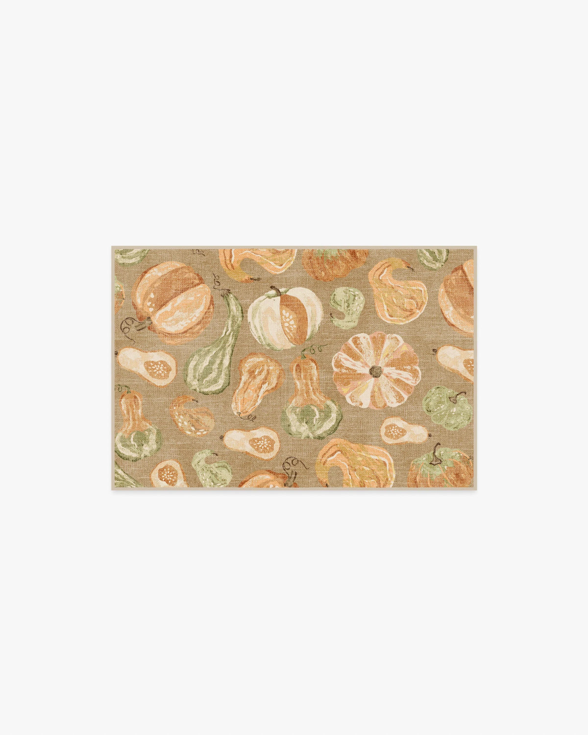 Harvest Veggies Orange & Green Flatwoven Rug