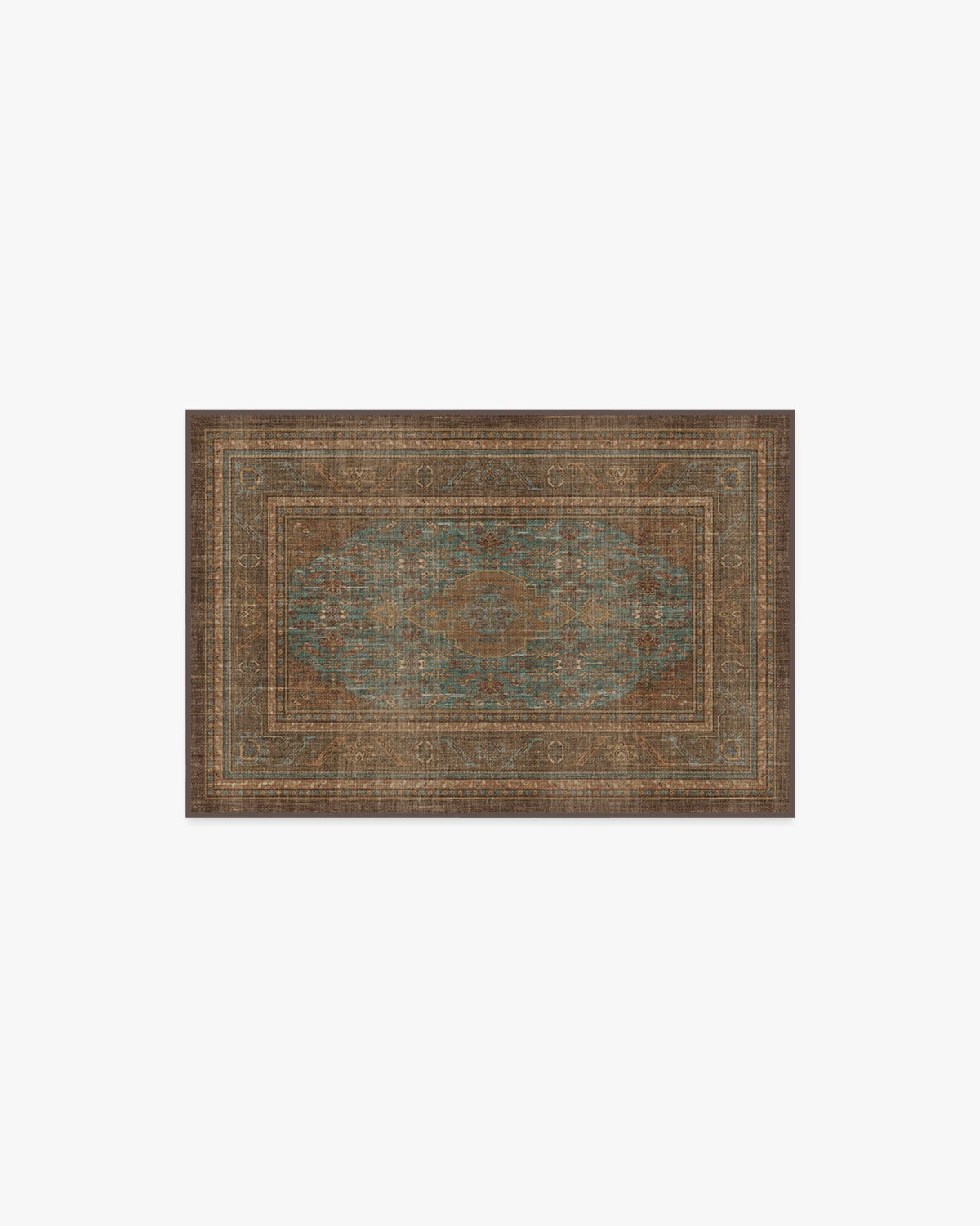 Rowan Teal Blue & Copper Rug