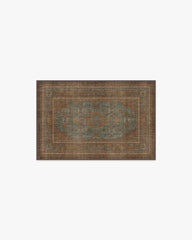 Rowan Teal Blue & Copper Rug