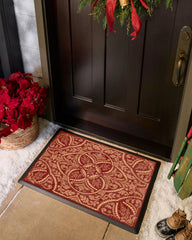 Winter Medallion Red Doormat