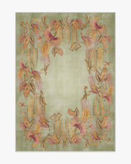 Bird of Paradise Silver Fern Flatwoven Rug by Sanderson