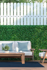 Denim Solid Indigo Blue Outdoor Rug