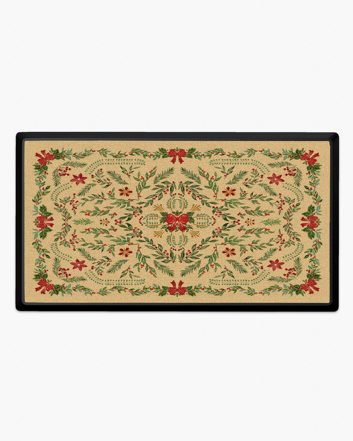 Deck the Halls Natural Large Doormat