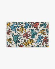 Block Party Multicolor Rug by Keith Haring